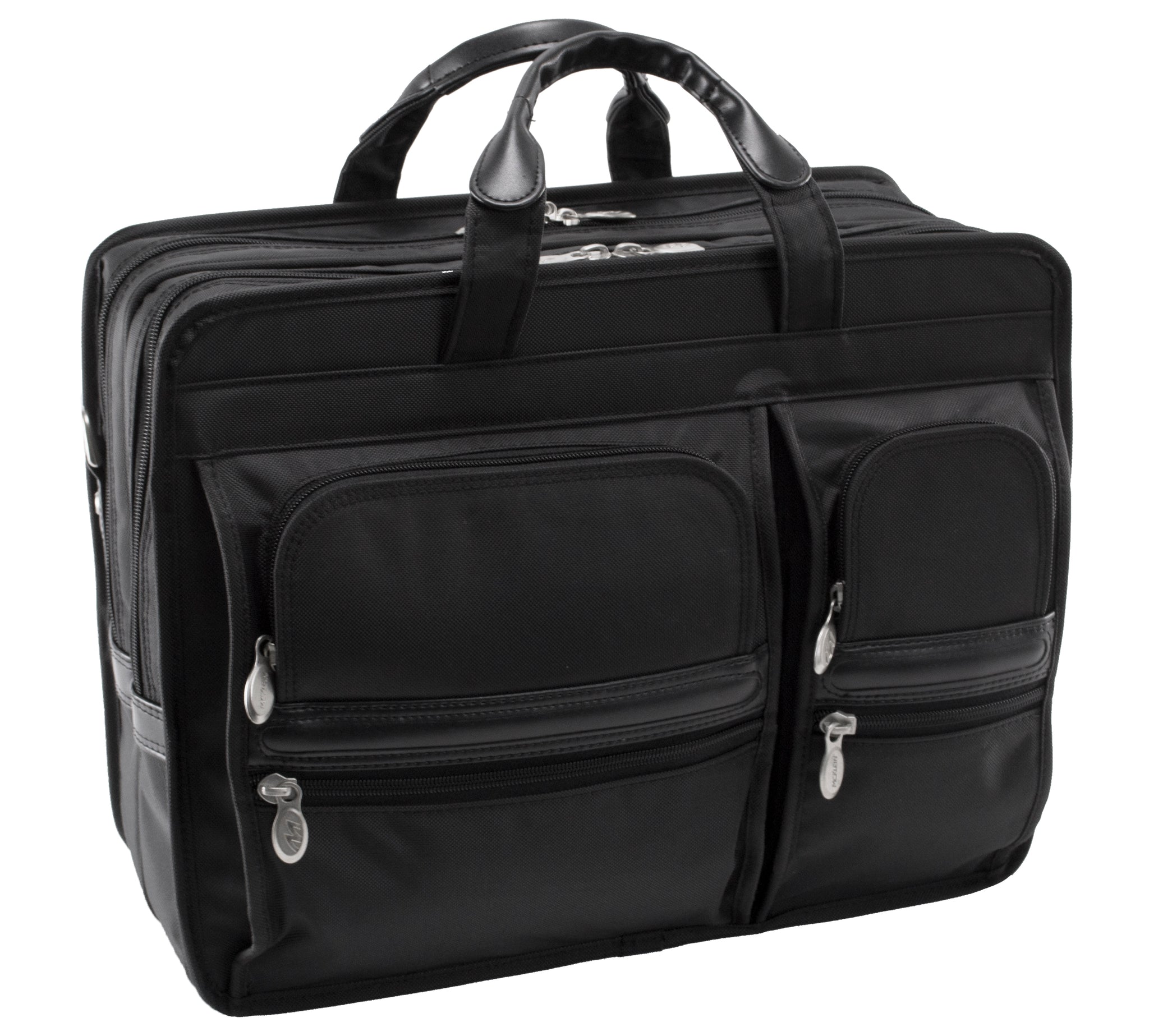 McKleinUSA Clinton 17 Premium Leather Detachable Wheeled Laptop Case