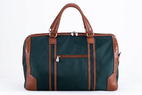 Green Two-Tone Nylon Tablet Duffel Front View