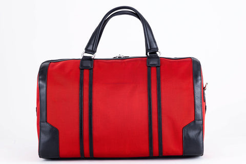 Red Two-Tone Nylon Tablet Duffel Front View