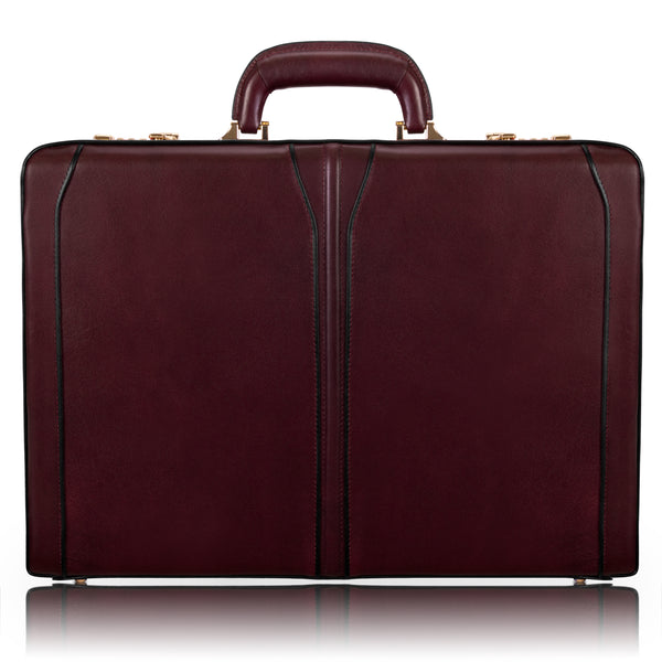 Stylish Burgundy Leather Briefcase 