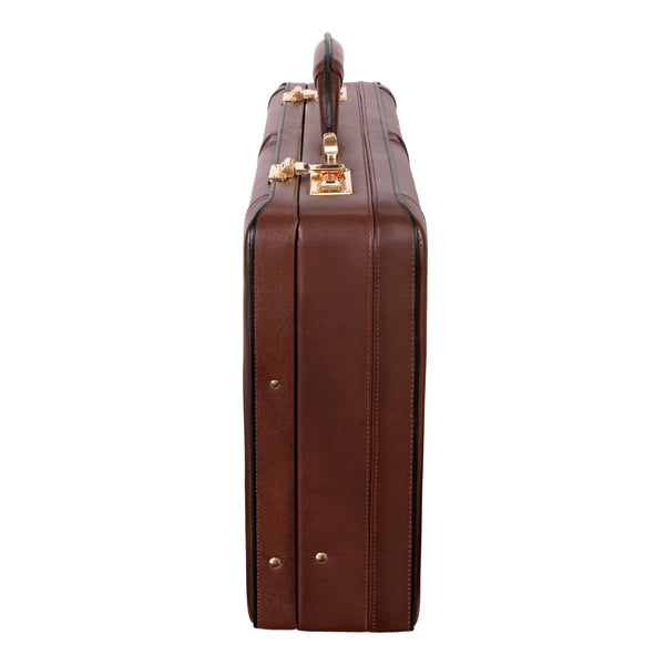 Brown Leather Women's Briefcase - McKlein USA