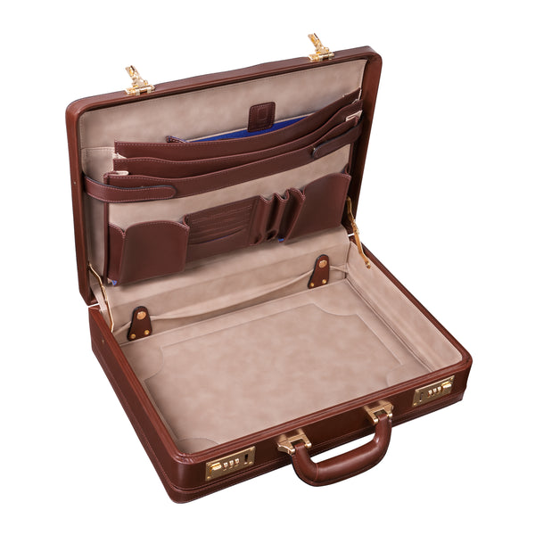 Turner Leather Briefcase with Multiple Compartments