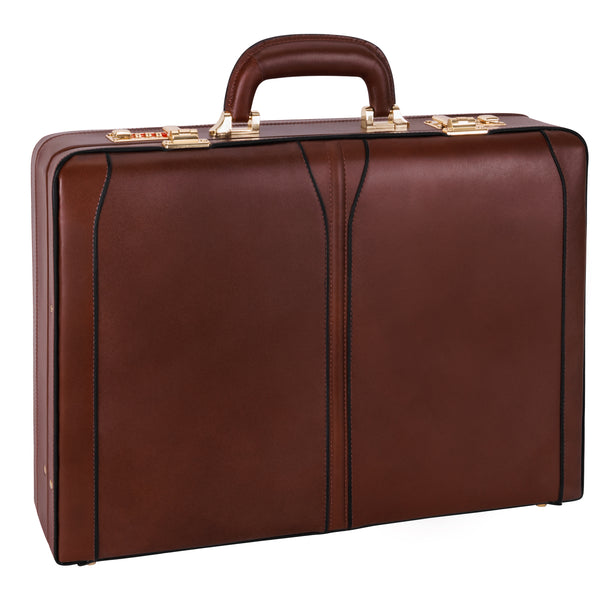 Stylish Brown Leather Men's Work Briefcase