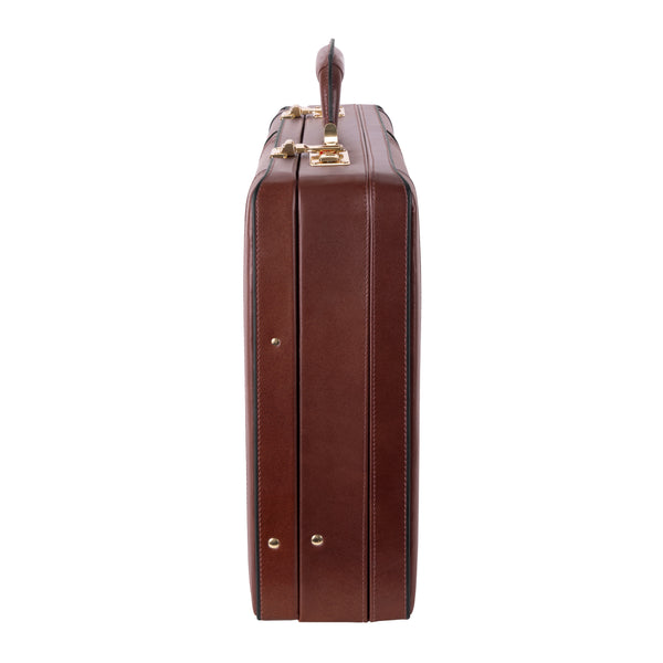 McKlein USA Luxury Leather Briefcase - Side View 