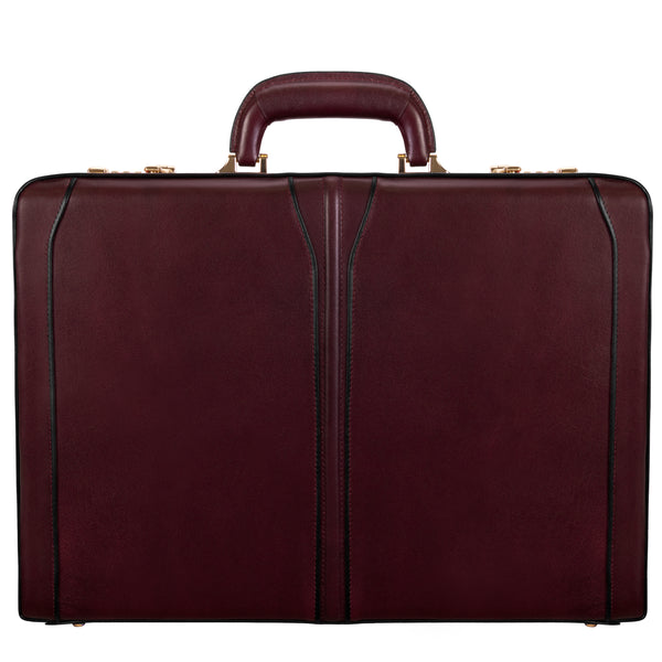 Stylish Leather Burgundy Attaché Briefcase