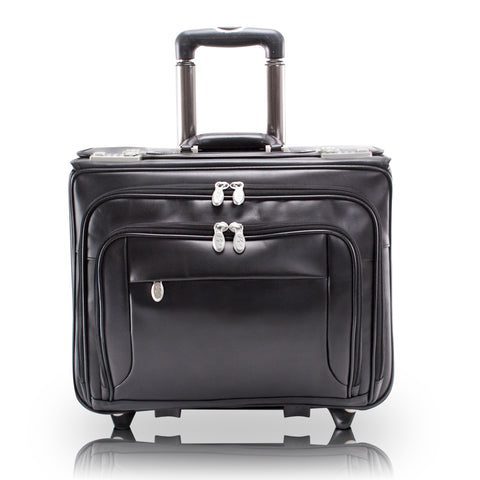 Sheridan 8466 17” Leather Detachable-Wheeled Catalog Case - Front View