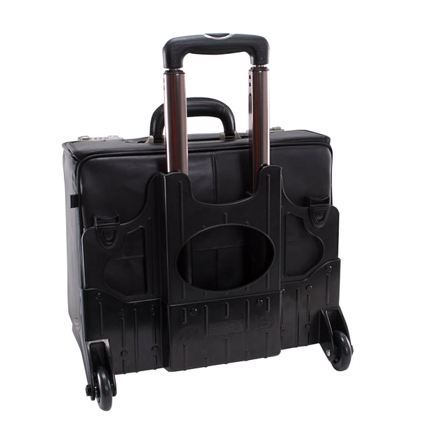 17 Inch Leather Detachable-Wheeled Catalog Case - McKleinUSA