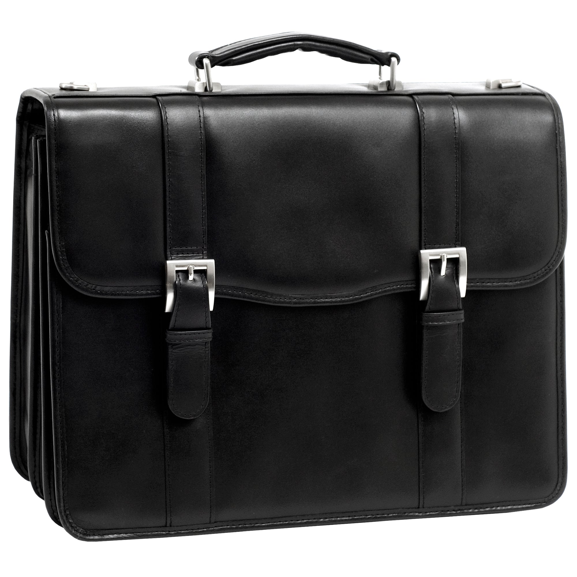 FLOURNOY | 15” Leather Double-Compartment Laptop Briefcase FLOURNOY | 15” Leather Double-Compartment Laptop Briefcase