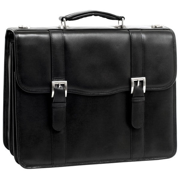 FLOURNOY | 15” Leather Double-Compartment Laptop Briefcase