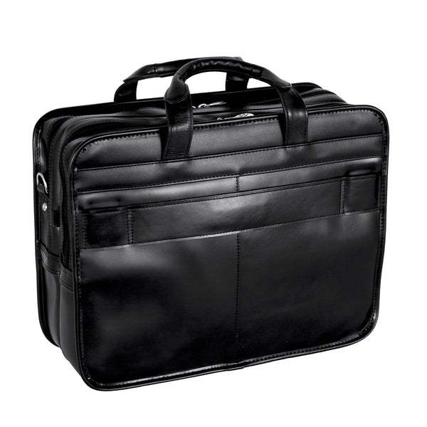 McKleinUSA Franklin - 17” Leather Detachable-Wheeled Laptop Case