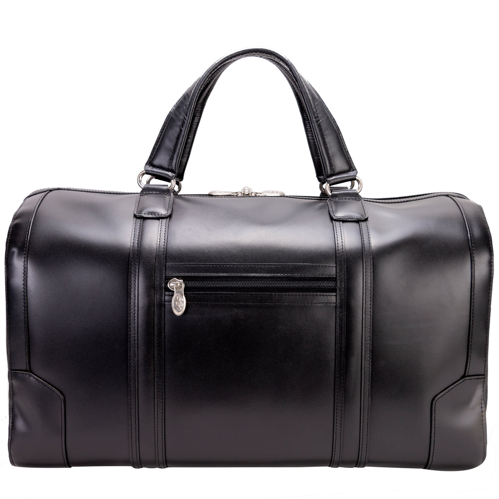 McKlein Kinzie 20 Carry-All Leather Duffel Bag Black