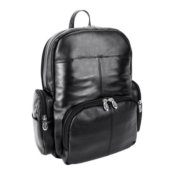 Black Leather Laptop Bag - McKleinUSA
