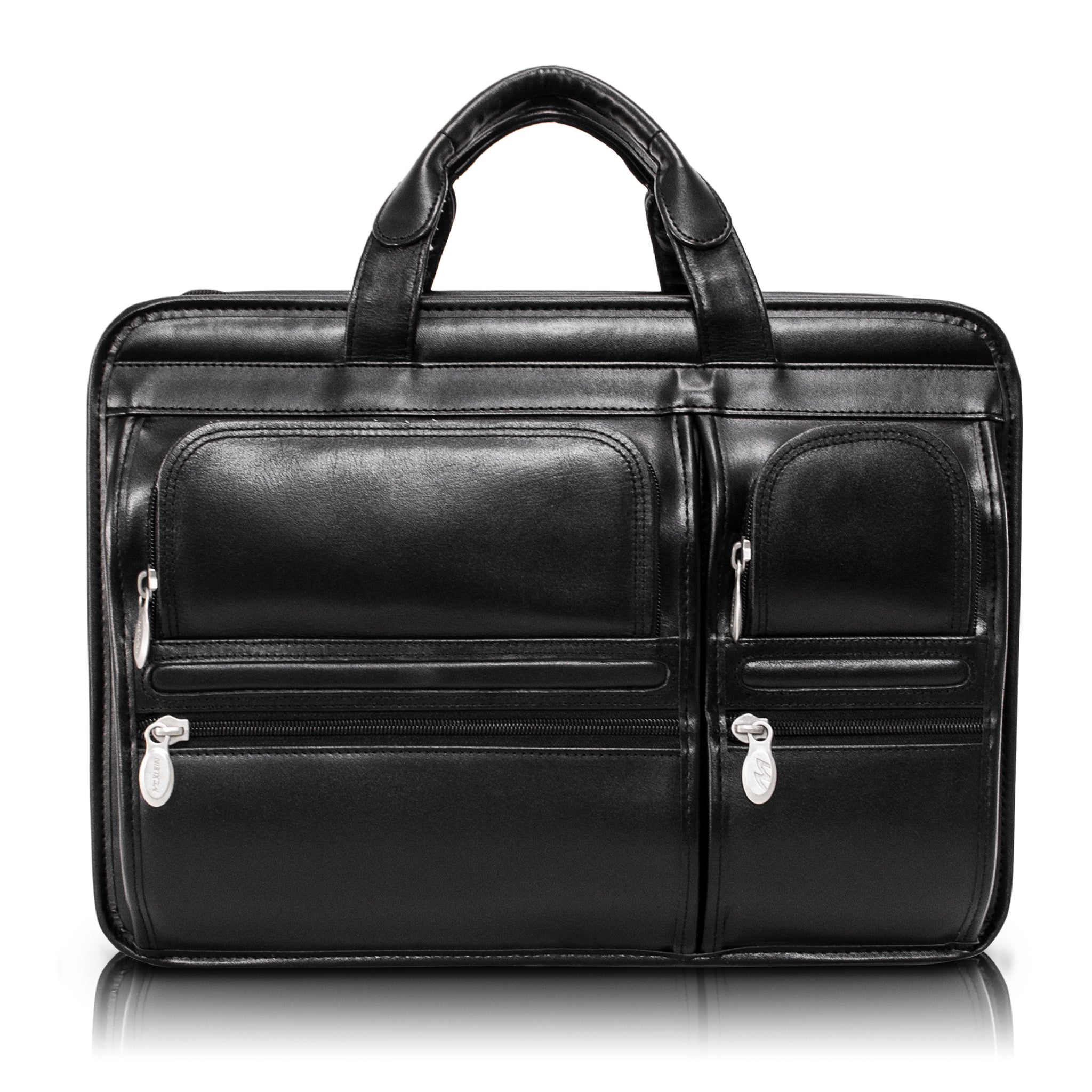 HUBBARD | 15” Leather Dual-Compartment Laptop Briefcase – McKleinUSA