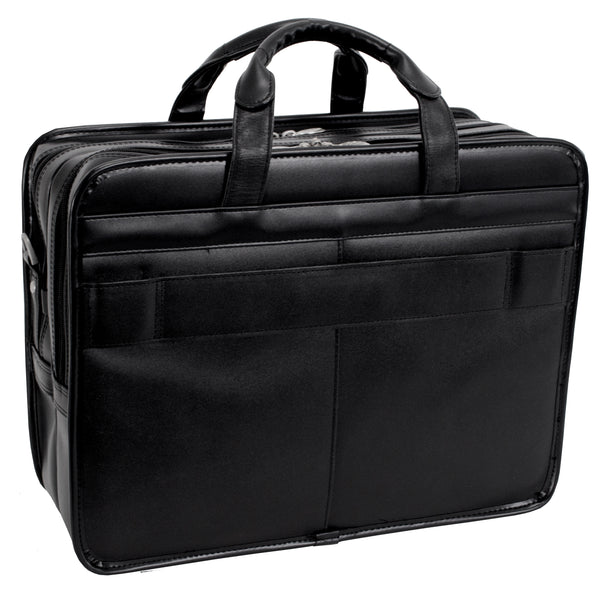 CLINTON | 17” Leather Detachable-Wheeled Laptop Case – McKleinUSA