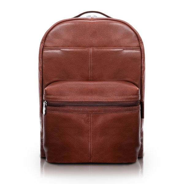Premium 15” Leather Dual-Compartment Laptop Backpack Premium 15” Leather Dual-Compartment Laptop Backpack