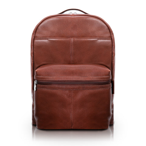 Parker: 15” Leather Dual-Compartment Backpack