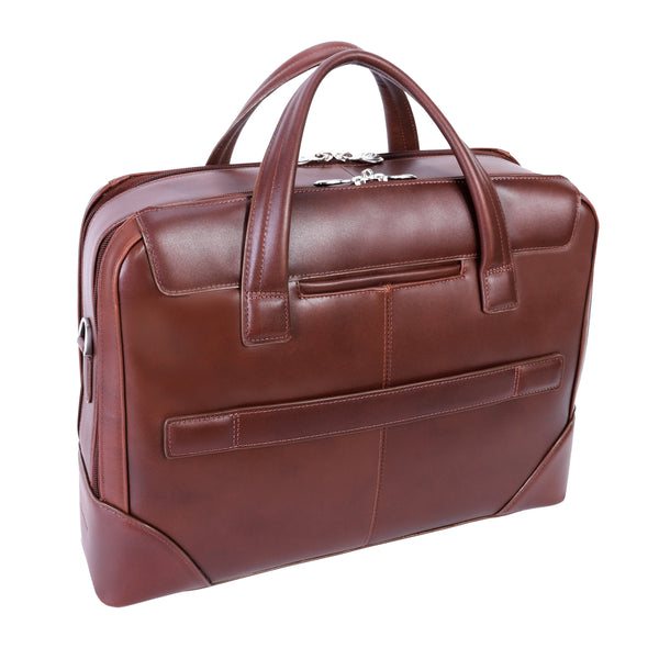HARPSWELL | 17” Leather Dual-Compartment Laptop Briefcase – McKleinUSA