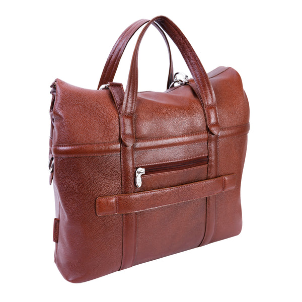 EDGEFIELD | 17” Leather Roll-Top Laptop Briefcase