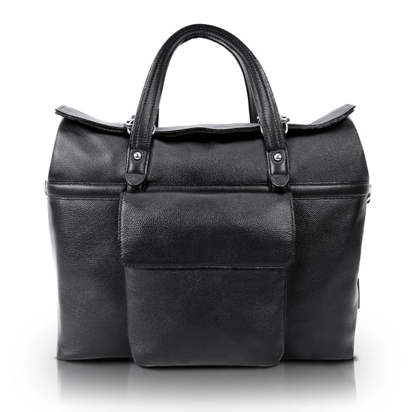 EDGEFIELD | 17” Leather Roll-Top Laptop Briefcase