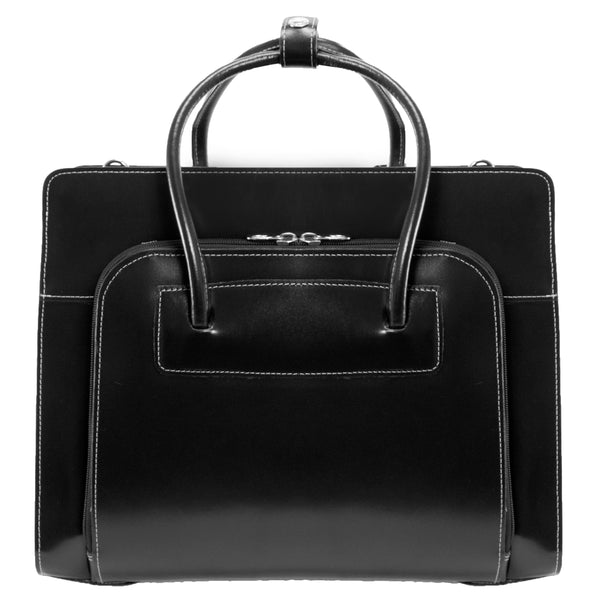 McKlein's 15” Black Leather Tote - Fashionable