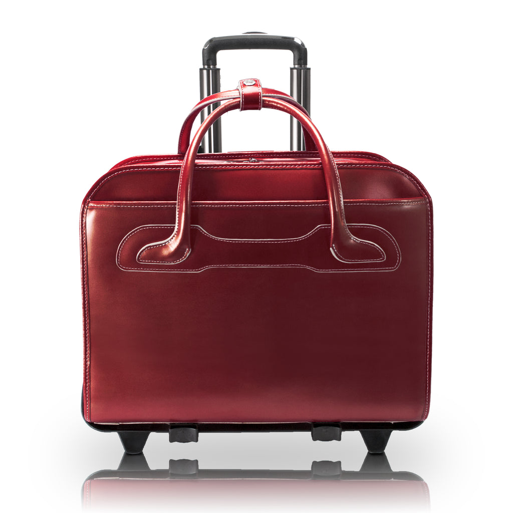 McKlein Willowbrook Detachable Wheeled Briefcase - Red