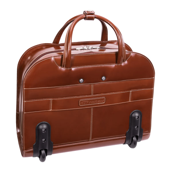 Travel-Friendly Leather Briefcase - Mobility