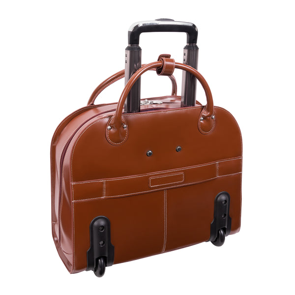 EDGEBROOK | 15” Leather Wheeled Laptop Briefcase