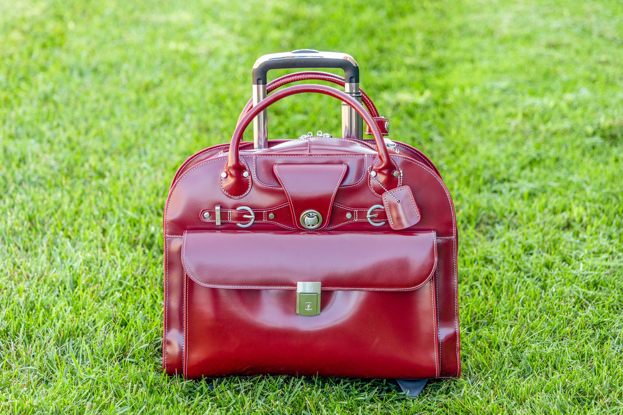 EDGEBROOK 15” Leather Wheeled Laptop Briefcase McKleinUSA