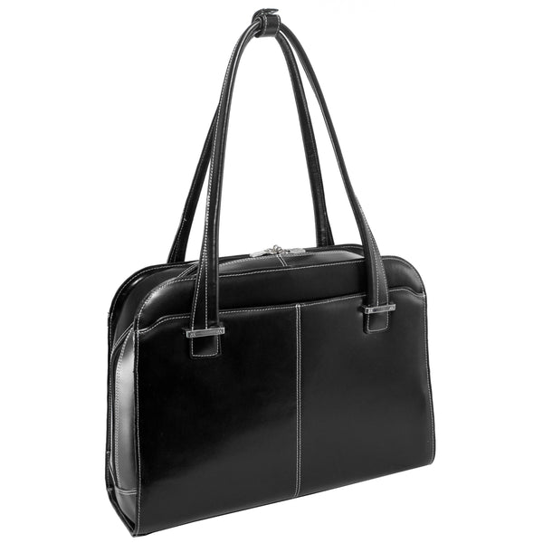 McKleinUSA 15” Black Leather Laptop Briefcase - Premium Style