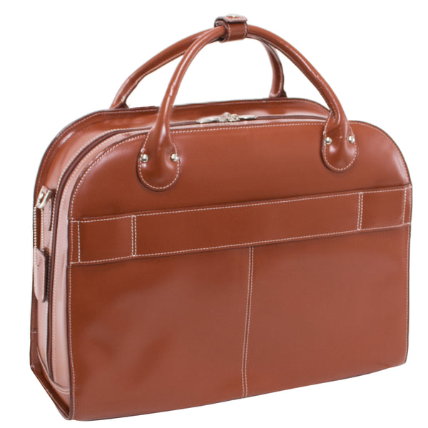 ROSEVILLE | 15” Leather Detachable-Wheeled Laptop Case