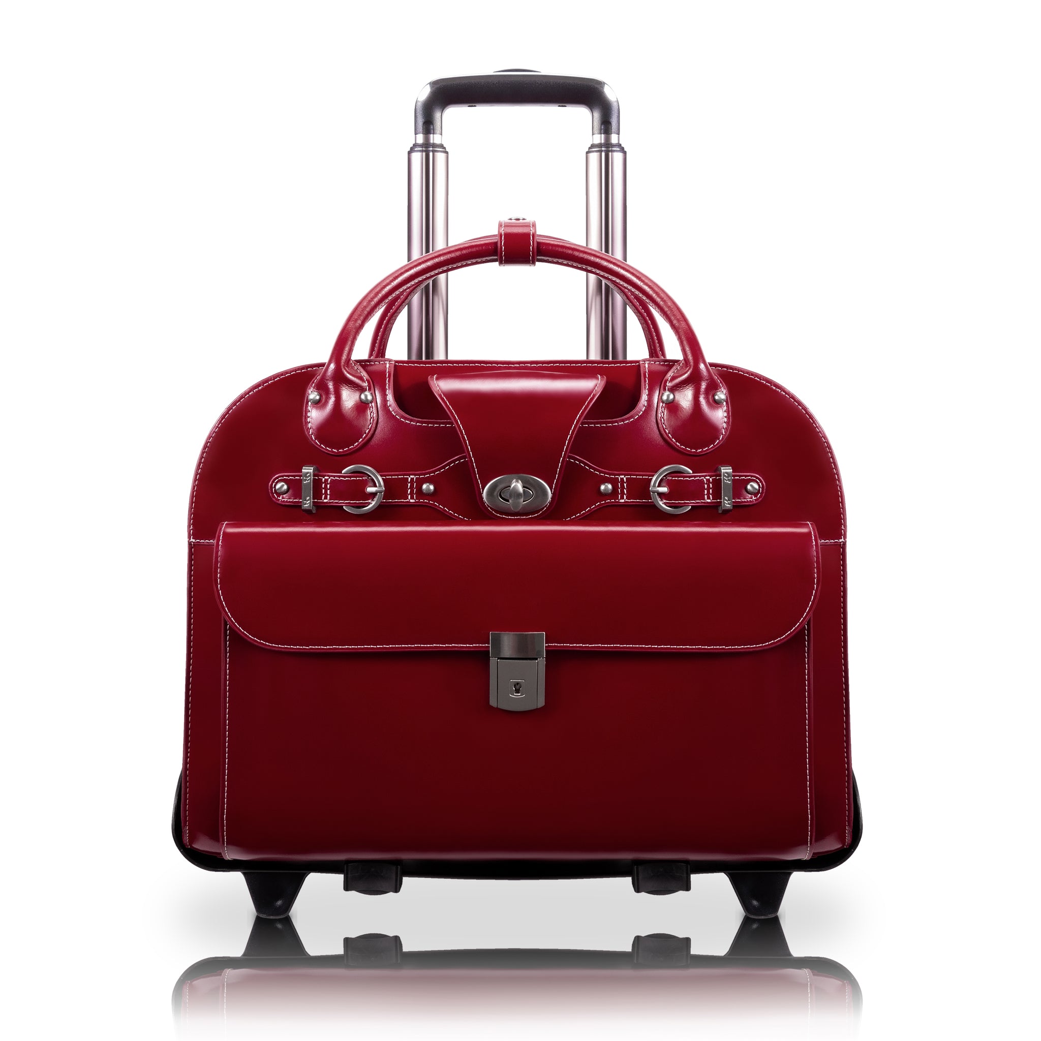 ROSEVILLE | 15” Leather Detachable-Wheeled Laptop Case
