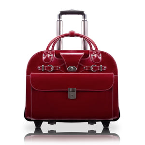 ROSEVILLE | 15” Leather Detachable-Wheeled Laptop Case