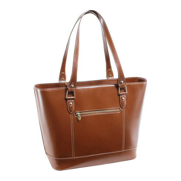 Sleek Leather Tablet Handbag