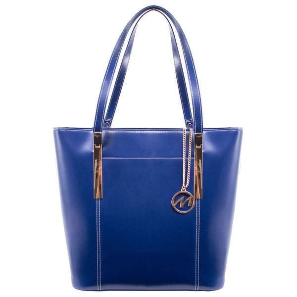 Stylish Blue Leather Tablet Bag