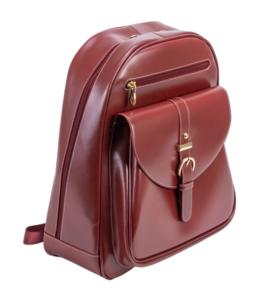 Moline Series: 11" Leather Laptop Backpack