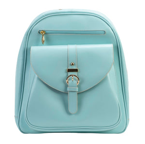 Stylish Light BLUE Leather Backpack Amazon.com | I IHAYNER Mini Backpcak for Girls Small Bowknot  main image 2