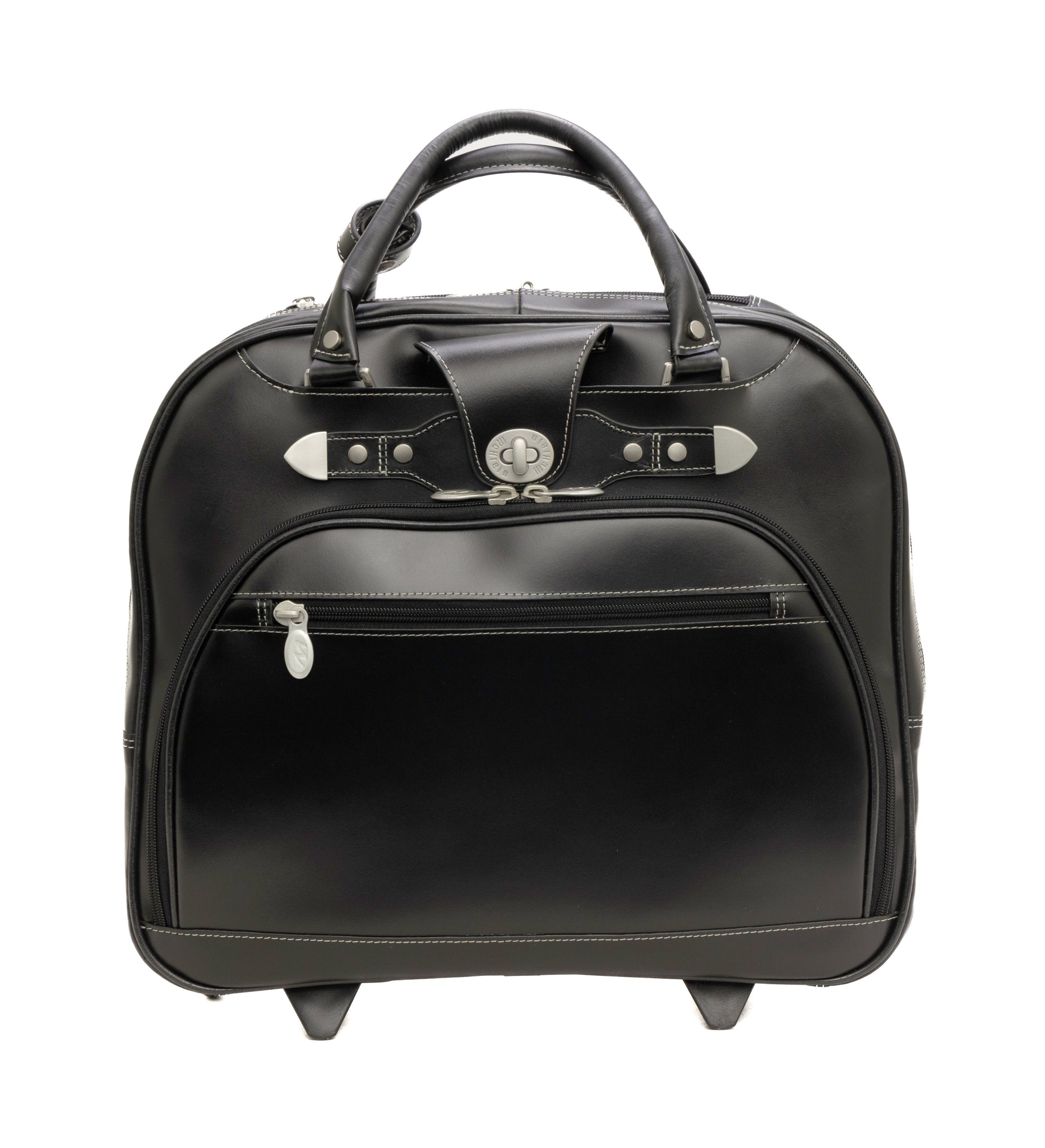 Checkpoint-Friendly Women's Laptop Briefcase, Leather, Mid