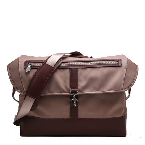 S18604 (Brown) 15" Nylon Messenger Bag