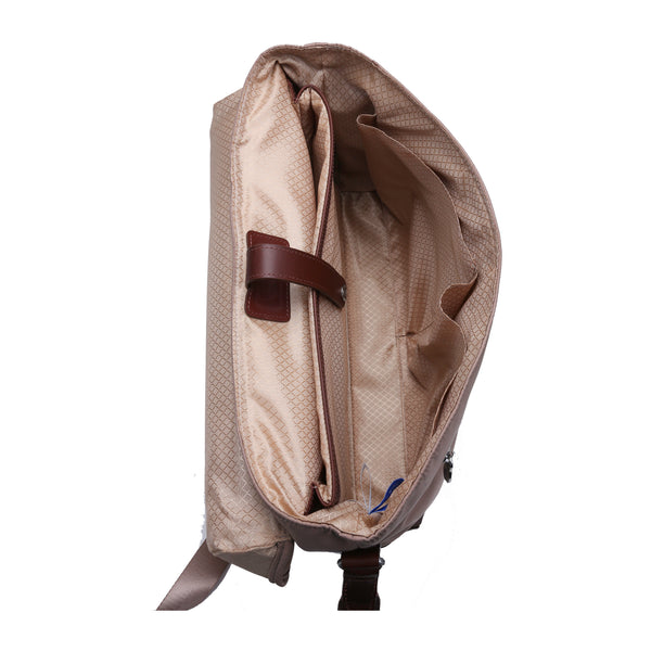 S18604 (Brown) 15" Nylon Messenger Bag