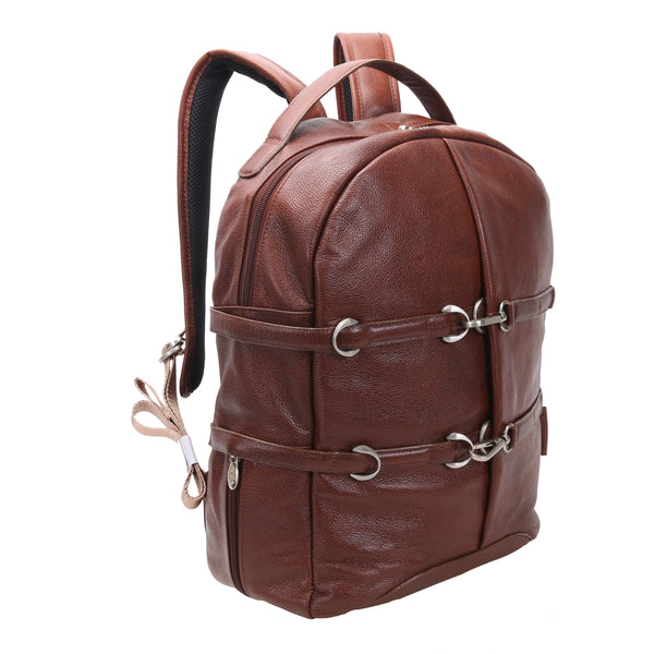 S88794 (Brown) Leather Laptop Backpack