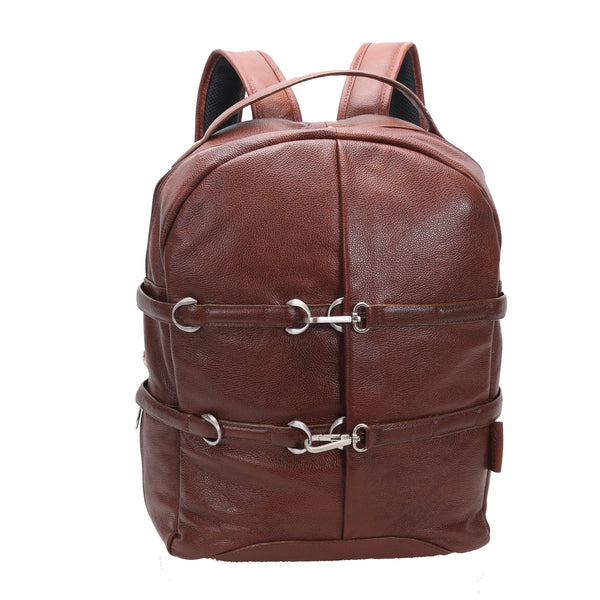 S88794 (Brown) Leather Laptop Backpack