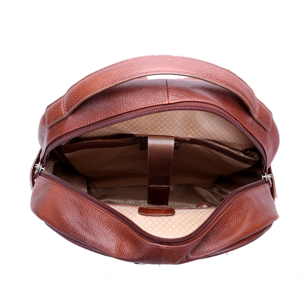 S88794 (Brown) Leather Laptop Backpack