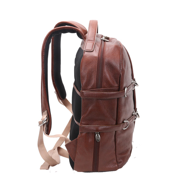 S88794 (Brown) Leather Laptop Backpack