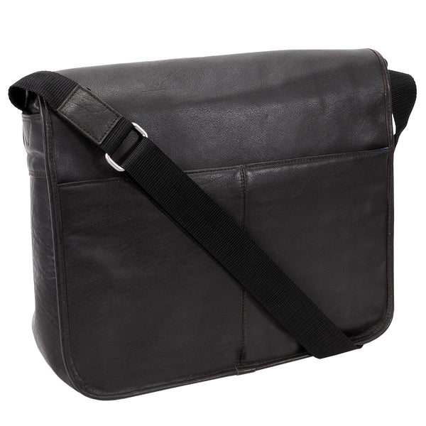 S89165 (Black) Leather Computer Bag