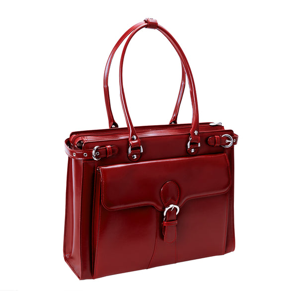 S95316 (Red) Leather Computer Bag
